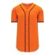 Athletic Knit BA5500-SF576 Full Button Baseball Jersey - Orange/Black - Primary