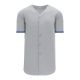 Athletic Knit BA5500-TOR572 Full Button Baseball Jersey - Grey/Royal/White - Primary