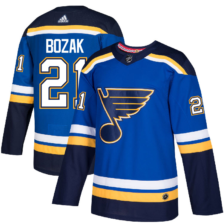 #21 Tyler Bozak Jersey St. Louis Blues Home Adidas Authentic | eBay