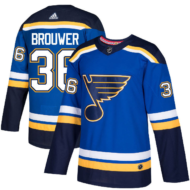 #36 Troy Brouwer Jersey St. Louis Blues Home Adidas Authentic | eBay